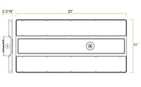 90 Watt Linear High Bay LED Light - 11 X 23 Inches - 13500 Lumens - 5000K Daylight - 120-277V - Dimmable