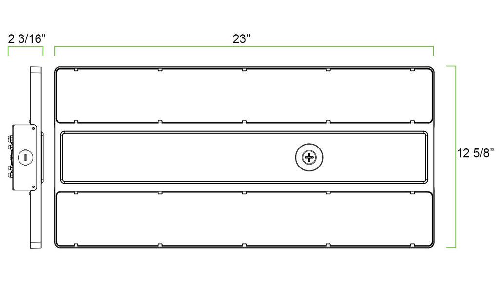 Linear High Bay LED Light - 1ft. x 2ft. - 320W/300W/280W/260W - 48000 Max Lumens - 5000K Daylight - 120-277V - Dimmable