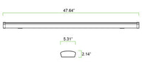 48 Inch LED Wraparound Light - 40 Watt - 3500 Lumens - Color Temperature Selectable 35K/40K/50K - 120-277V