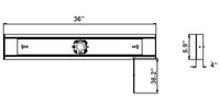 Low Profile Hospital Bed Light - 3 Foot - 20W Uplight - 20W Downlight - 120-277V - Color Temperature Selectable 27K/30K/40K - White Finish