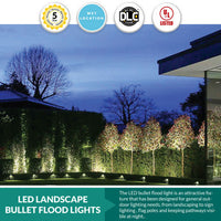 LED 120V Landscape Lights - Commercial Grade Spot Lights - Multiple Wattages Available With Different Color Temperatures and Mounting Methods
