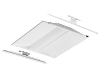 Volumetric Recessed Lighting 2FT x2FT Relight,Nominal 3300 LM,Curved, linear prismatic,Generic dimming driver (0-10v), dims to 10%,80+ CRI, 3500K