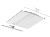 Volumetric Recessed Lighting 2FT x2FT Relight,Nominal 3300 LM,Curved, linear prismatic,Generic dimming driver (0-10v), dims to 10%,80+ CRI, 3500K