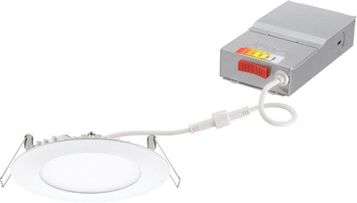 6IN wafer-thin LED downlight,Switchable CCT � 2700K, 3000K, 3500K, 4000K, and 5000K,90+ CRI,Brushed Nickel