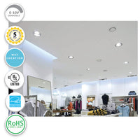 8 Inch LED Commercial Downlight - Selectable 19/26/32 Watt - 1600-2450 Lumens - Color Selectable 27K/30K/35K/40K/50K - 120-277V - Recessed Can Not Required - Narrow 40 Degree Beam