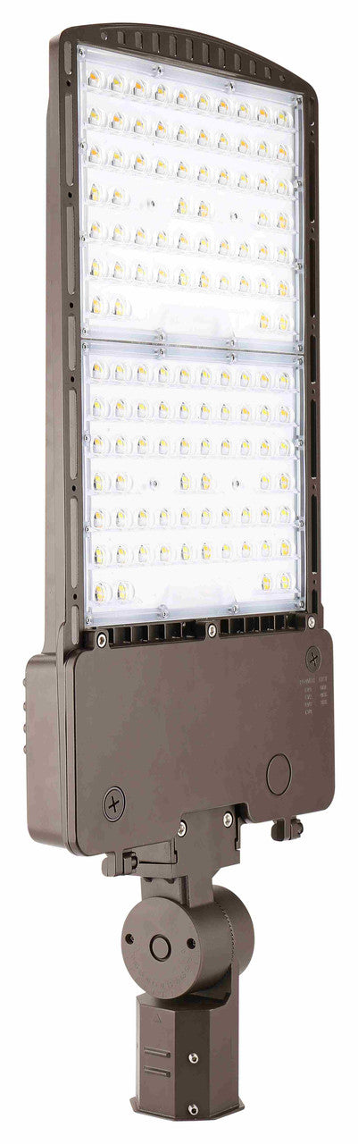 LED Parking Lot Area Light - 400W/360W/320W/300W Watt Selectable - 61000 Max Lumens - Slipfitter Mount - Color Selectable 40K/50K - 120-277V - Bronze Finish