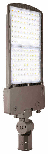 LED Parking Lot Area Light - 400W/360W/320W/300W Watt Selectable - 61000 Max Lumens - Slipfitter Mount - Color Selectable 40K/50K - 120-277V - Bronze Finish