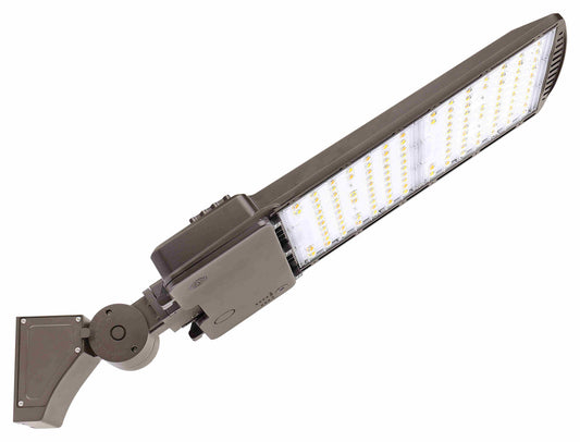 LED Parking Lot Area Light - 400W/360W/320W/300W Watt Selectable - 61000 Max Lumens - Adjustable Pole Mount - Color Selectable 40K/50K - 120-277V - Bronze Finish