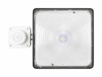 Not LED Square Garage Canopy Light with PIR Motion Sensor - Watt Selectable 60W/47W/36W/24W Ceiling or Conduit Mount - Up To 8000 Lumens - Color Selectable 30K/40K/50K - 120-277V - Black