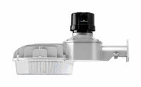 80 Watt LED Dusk To Dawn Light With Photocell - 11200 Max Lumens - Color Selectable 30K/40K/50K - 120-277V - Silver Finish - Includes Arm/Wall Mount
