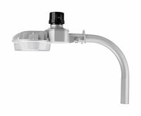 80 Watt LED Dusk To Dawn Light With Photocell - 11200 Max Lumens - Color Selectable 30K/40K/50K - 120-277V - Silver Finish - Includes Arm/Wall Mount
