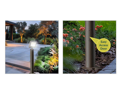 2 Foot Modular Light Pole - 2 Foot Base Height - 1/2 Inch Threaded Hub Cap - Bronze Finish