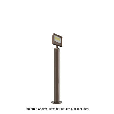 3 Foot Modular Light Pole - 3 Foot Base Height - 1/2 Inch Threaded Hub Cap - Bronze Finish