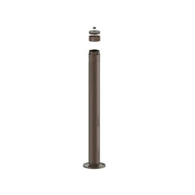 3 Foot Modular Light Pole - 3 Foot Base Height - 1/2 Inch Threaded Hub Cap - Bronze Finish