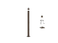 5 Foot Modular Light Pole - 5 Foot Base Height - 1/2 Inch Threaded Hub Cap - Bronze Finish
