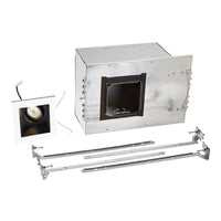 Mini Multiple LED Single Light New Construction Housing with Trim and Light Engine 4000K Flood Beam in Black