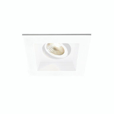 Mini Multiple LED Single Light Remodel Housing with Trim and Light Engine 3000K Flood Beam in White