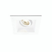 Mini Multiple LED Single Light Remodel Housing with Trim and Light Engine 3000K Flood Beam in White