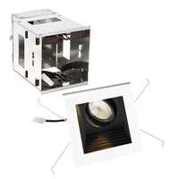 Mini Multiple LED Single Light Remodel Housing with Trim and Light Engine 3500K Narrow Beam in Black