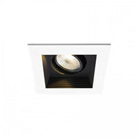Mini Multiple LED Three Light Remodel Housing with Trim and Light Engine 3000K Flood Beam in Black