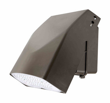 LED Adjustable Cutoff Wall Pack - Watt Selectable 80W/64W/48W/32W Max 11200 Lumens - Color Selectable 30K/40K/50K - 120-277V - Bronze Finish