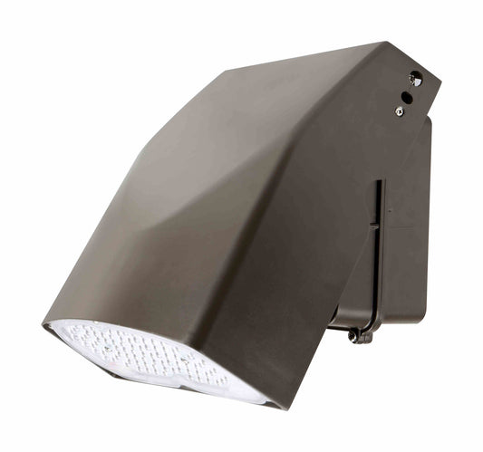 LED Adjustable Cutoff Wall Pack - Watt Selectable 80W/64W/48W/32W Max 11200 Lumens - Color Selectable 30K/40K/50K - 120-277V - Bronze Finish