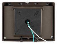 LED Cut Off Wallpack - Watt Selectable 95W/76W/57W/38W - 13800 Max Lumens - Color Selectable 30K/40K/50K - 120-277V - Bronze Finish - With Integrated Photocell