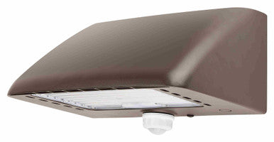 LED Cut Off Wallpack - Watt Selectable 95W/76W/57W/38W - 13800 Max Lumens - Color Selectable 30K/40K/50K - 120-277V - Bronze Finish - With Integrated Photocell
