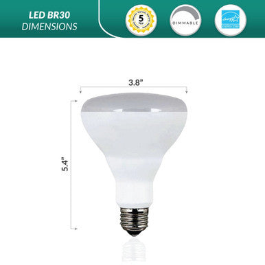 BR30 LED daylight 9 Watt Dimmable (65W Replacement) BR30 Light Bulb, 5000K ,700 Lumens, 120 Volt