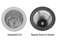 LED Outdoor Napoli Lights - Residential Exterior Light Fixtures - Choose From Wall or Post Mount - Available With Integrated LED or E26 Socket - Color Temperature and Finish Options Available