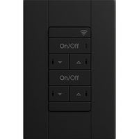 Low Voltage Push-Button Wallpod, 2-Pole, Raise/Lower Dimming, Black