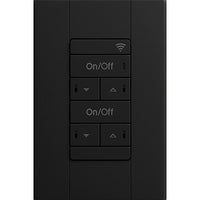 Low Voltage Push-Button Wallpod, 2-Pole, Raise/Lower Dimming, Black