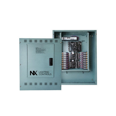 NX Lighting Control Panel V2, 48 Relay Capacity, 48 Dimming Channels, 48-20A/Single Pole Latching Relays, Bluetooth Radio Bridge With Real Time Clock Included, 120/277VAC, Surface Mount
