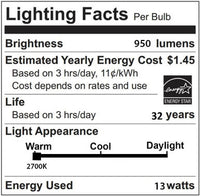 Wet Location LED PAR30 Bulb - 12.5 Watt - 1000 Lumens - 2700K Warm White - 25 Deg Beam - E26 Medium Base - 120V - Dimmable