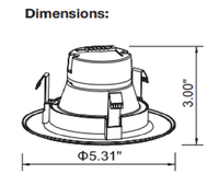 4 Inch Recessed Can Retrofit - 7 Watt - 600 Lumens - Color Selectable 27K/30K/35K/40K/50K - 120V - Recessed Can Required - Dimmable