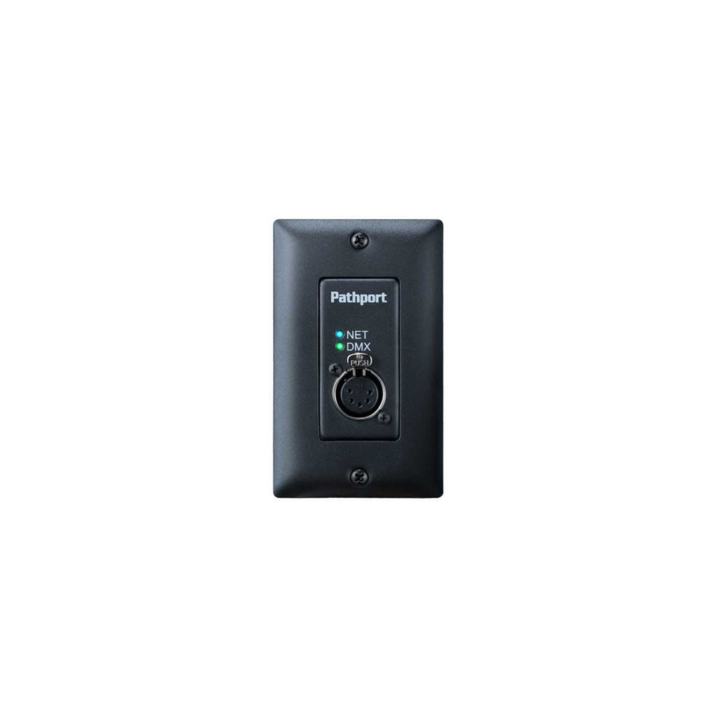 Pathport,Wall Mount,1-Port,XLR 5-Pin Female,Black