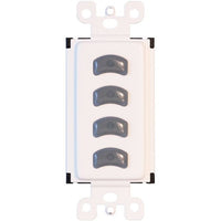 Wall Station Insert,Vignette Power over Ethernet,4-Buttons,White