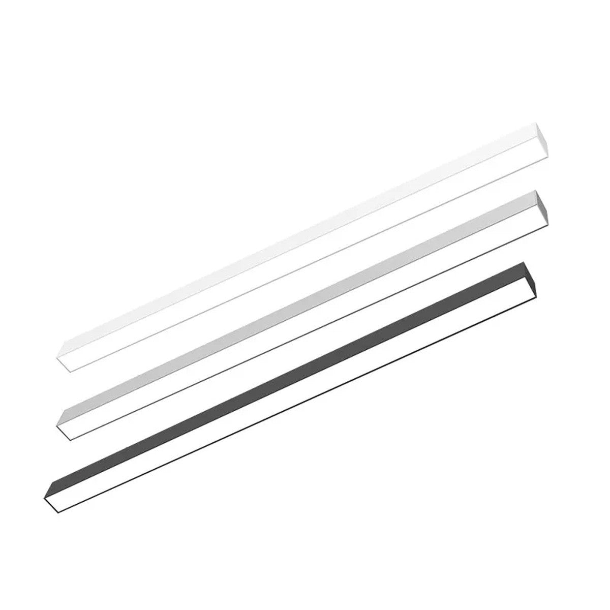 LED Square Hanging Office Lights - Modern Linear Pendant Fixture - Multiple Sizes and Finishes To Choose From