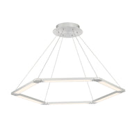 LUNE 32in. LED Chandelier Light 3000K in Brushed Aluminum