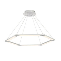 LUNE 32in. LED Chandelier Light 3000K in Brushed Aluminum