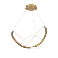 Solo 24in. LED Pendant Light 3000K in Aged Brass