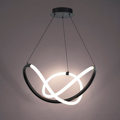 Solo 24in. LED Pendant Light 3000K in Black