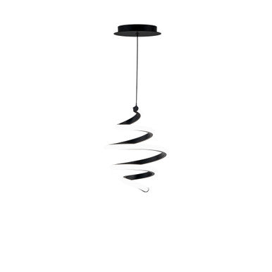 Whirl 8in. LED Mini Pendant Light 4000K in Black