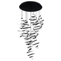 Whirl 8in. LED Chandelier Light 2700K/3000K/3500K/4000K in Black - PD-19421R-BK