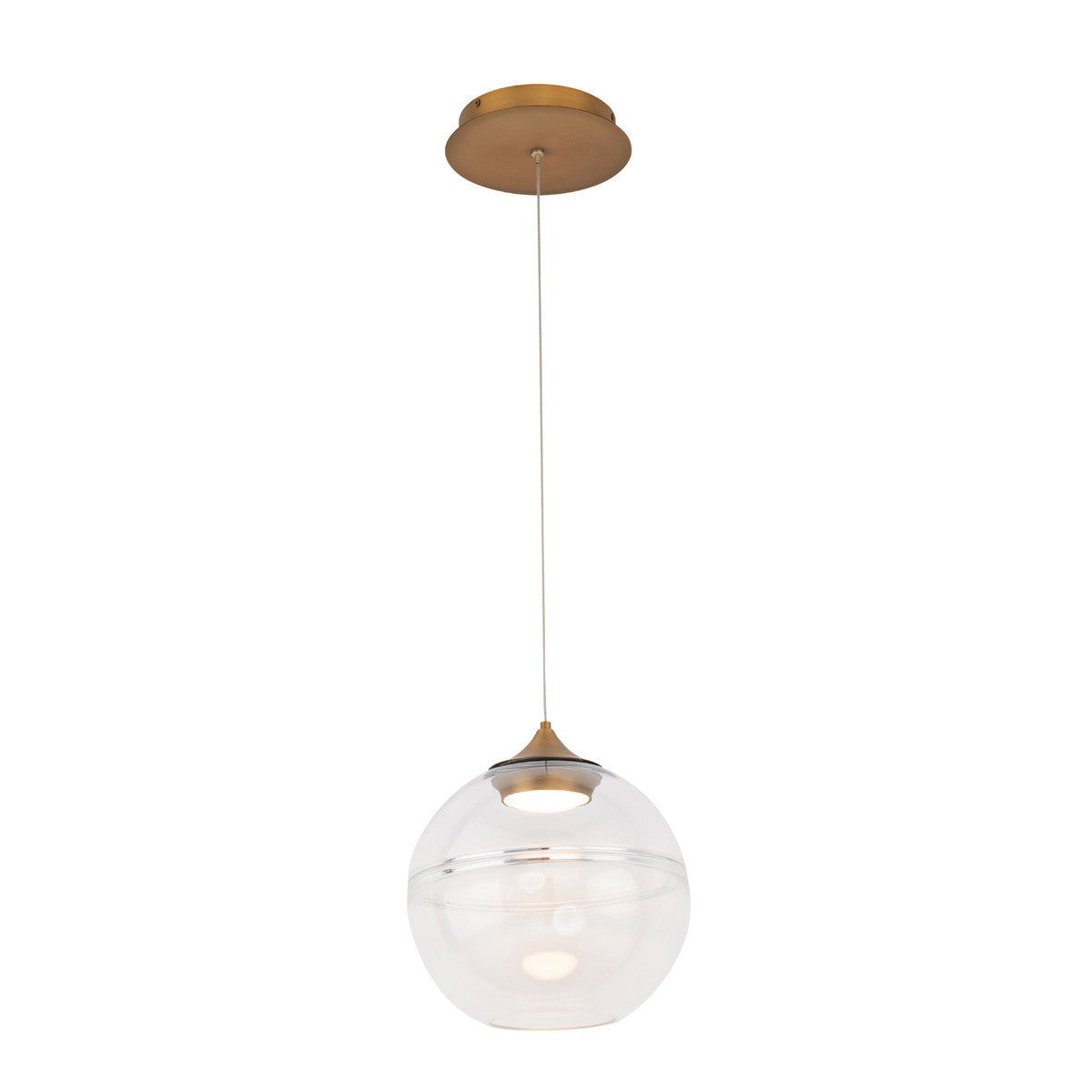 BISTRO 10 in. LED Pendant Light 3000K in Aged Brass