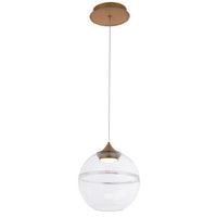 BISTRO 14 in. LED Pendant Light 3000K in Aged Brass
