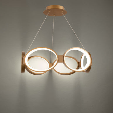 Solitaire 24in. LED Pendant Light 3000K in Aged Brass