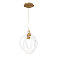 Knot 13in. LED Mini Pendant Light 3000K in Aged Brass