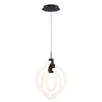 Knot 13in. LED Mini Pendant Light 3000K in Black