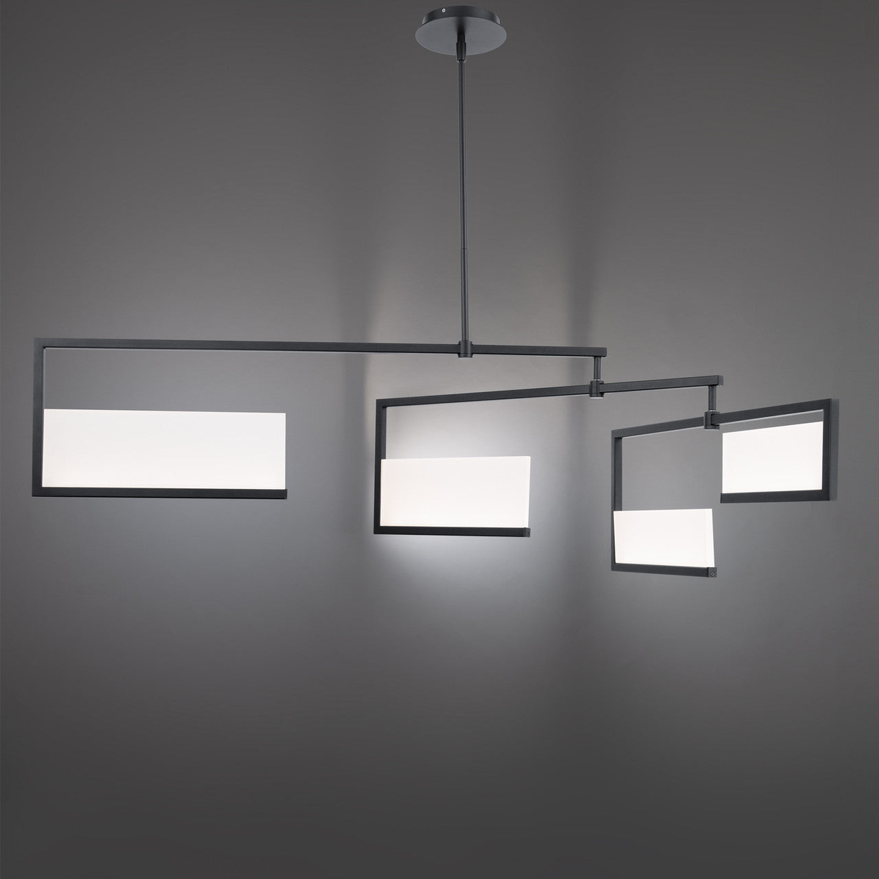 Quartet 56in. LED Chandelier Light 3000K in Black